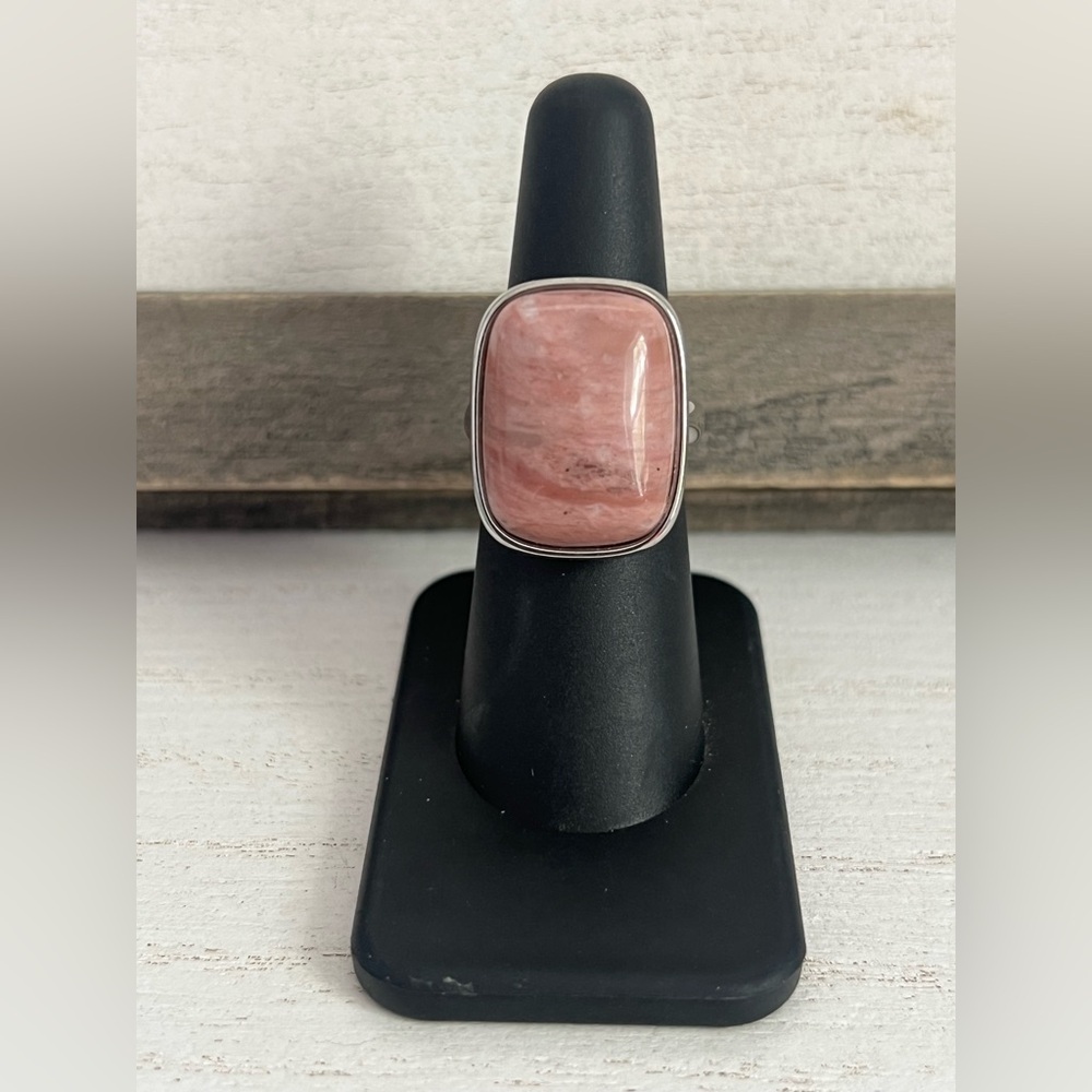 Sz 6 Rhodnite on stainless Ring